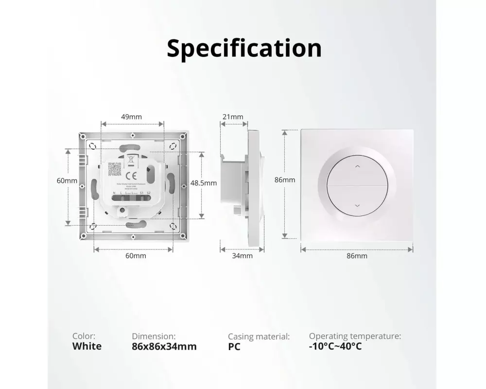 SONOFF Fusion Serie Wandtaster für elektrische Rollläden