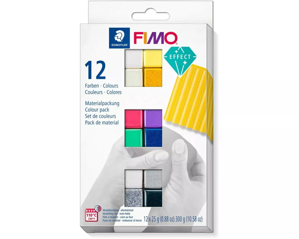 Fimo Modelliermasse Set Colour Pack 12 Farben