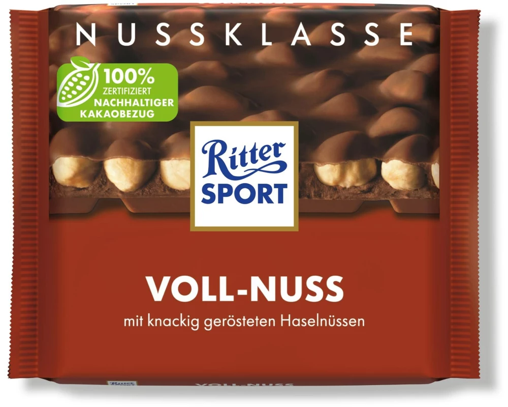 Ritter Sport Schokolade Voll Nuss 100 g