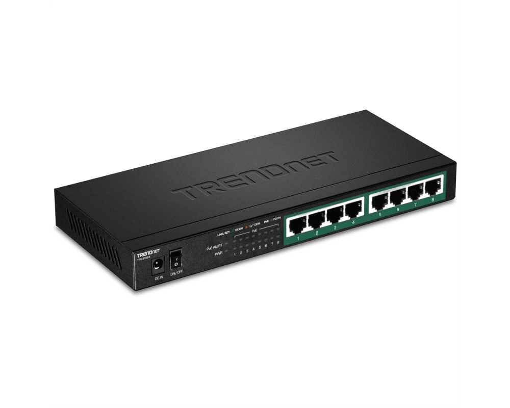 TRENDnet TPE-TG83 8-Port PoE Switch Gigabit PoE+ 65W