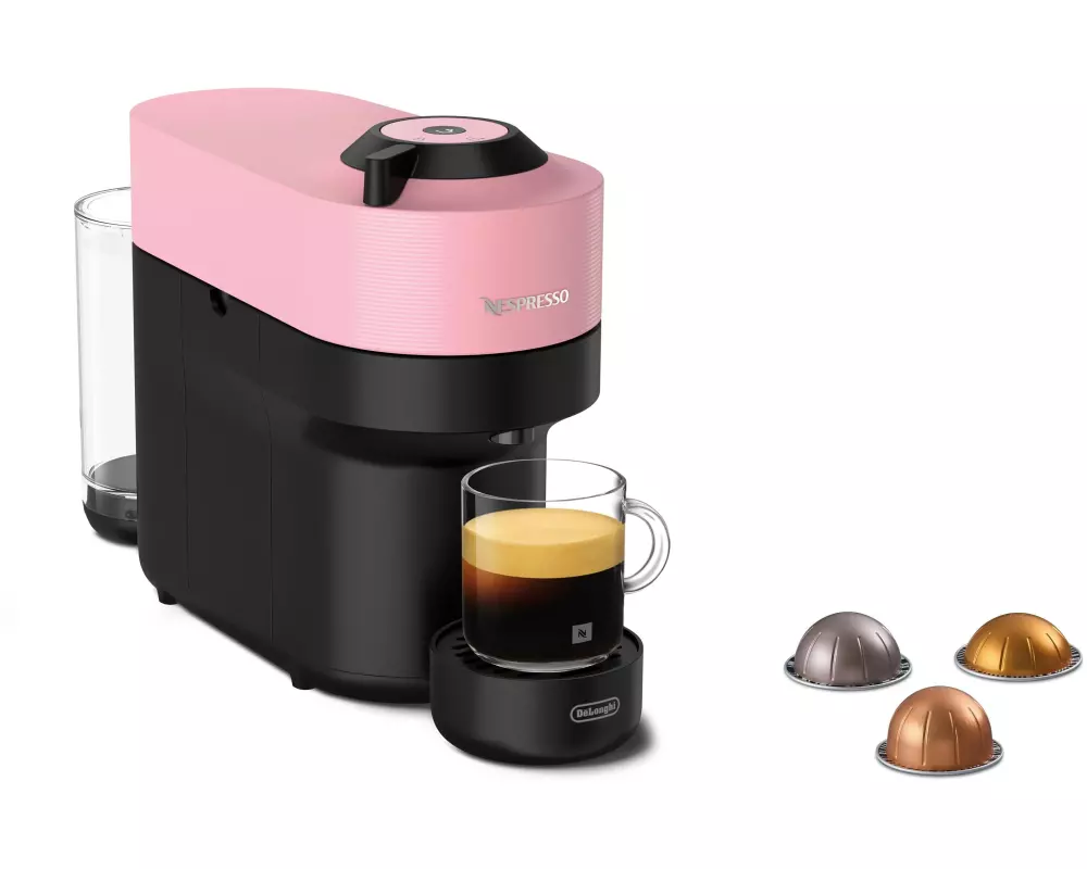 De'Longhi Kaffeemaschine Nespresso Vertuo Pop ENV90 Rosa/Schwarz