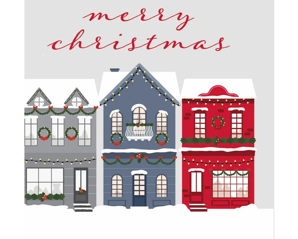 Paper + Design Servietten Christmas Town 24 x 24 cm, 20 Stück