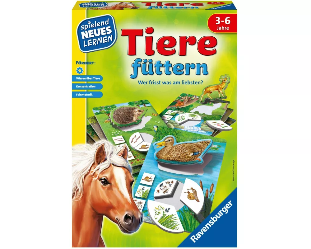 Tiere füttern - Kinderspiel ab 3 Jahre