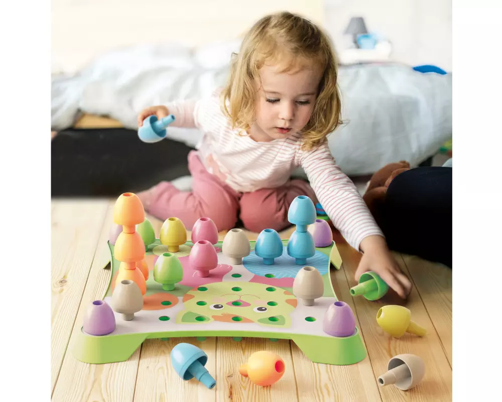 Quercetti Mosaik-Steckspiel PlayEco+ Jumbo Peggy (41 Teile)