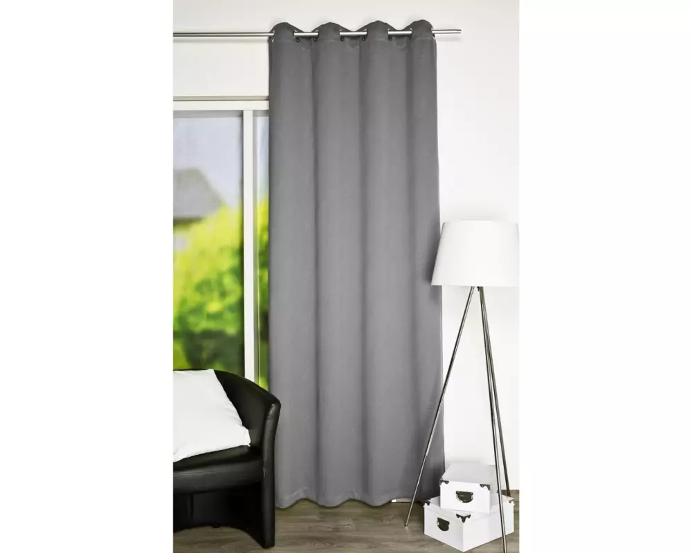 Stotz Decor AG Verdunklungsvorhang Galaxy 135 cm x 245 cm, Grau