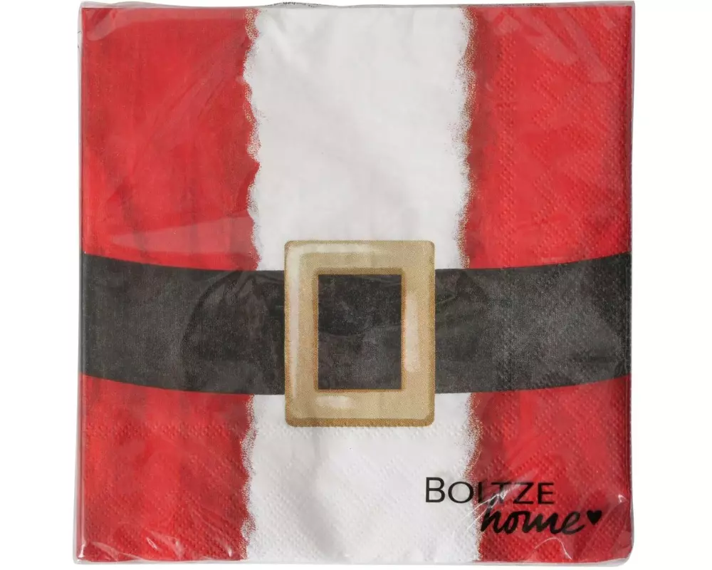 Boltze Servietten Santa 20 Stück, 16.5 x 16.5 cm