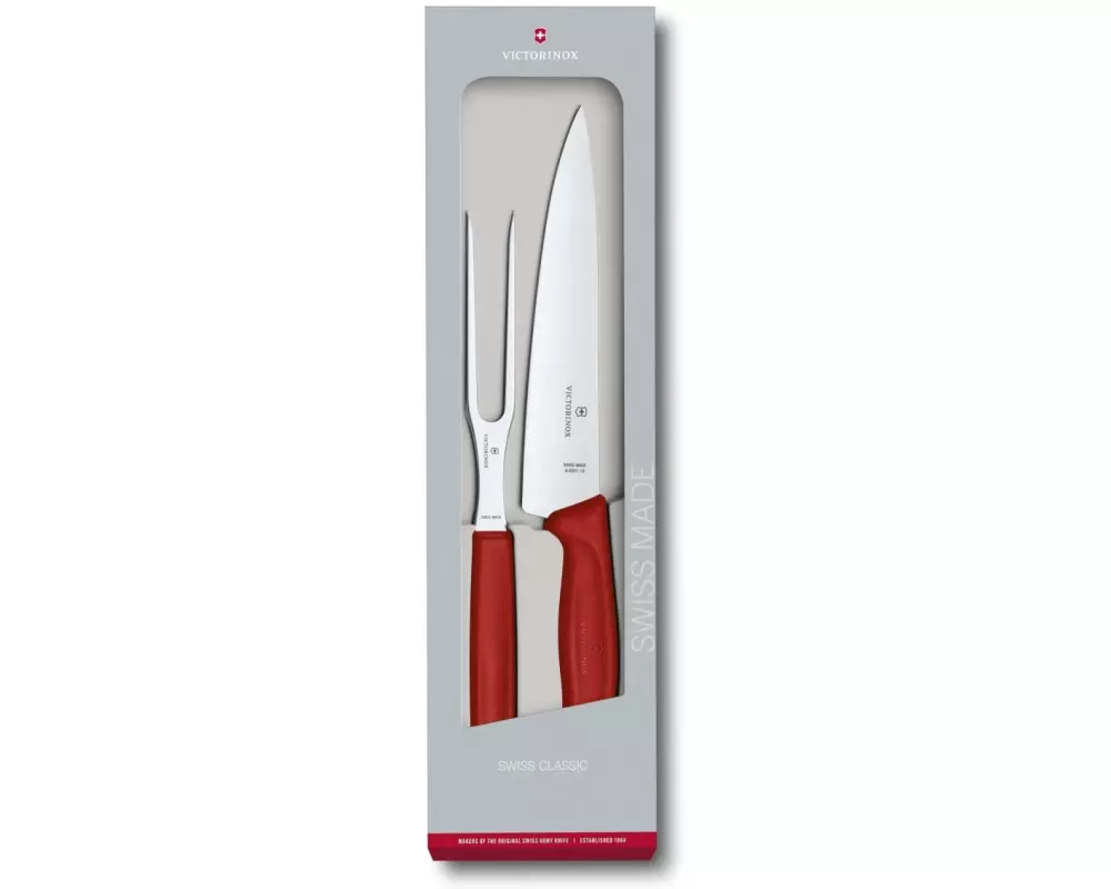 Victorinox Tranchierset Swiss Classic Rot/Silber