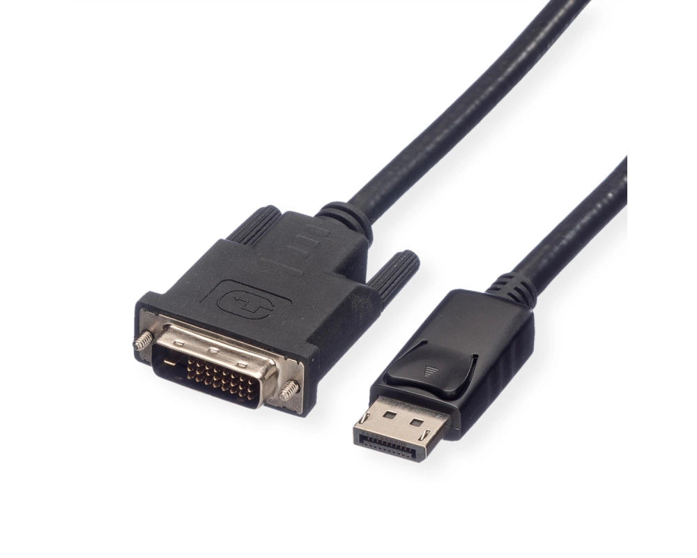 ROLINE DisplayPort Kabel DP ST - DVI ST, LSOH, schwarz, 1 m