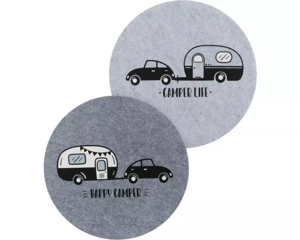 Boltze Tischset Camper 1 Stück, assortierte Farb-Auslieferung