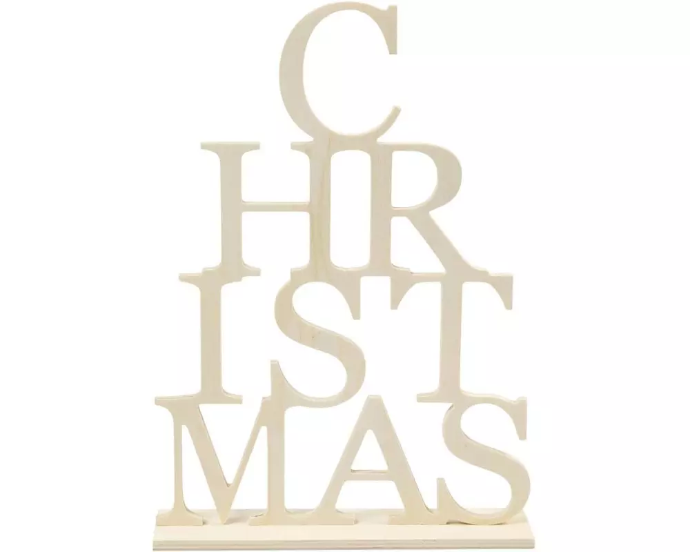Creativ Company Deko Aufsteller Holz Christmas, 29 x 21 cm
