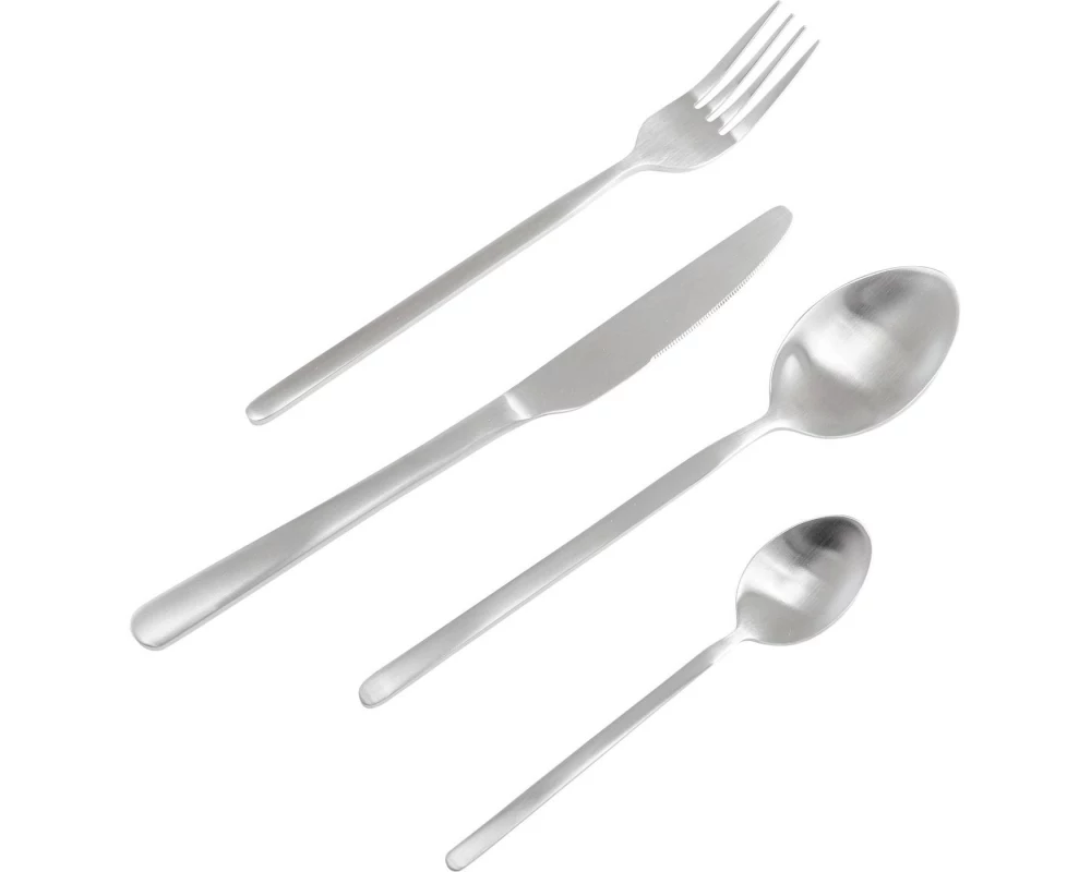 Kare Besteck-Set Gloria, 16-teilig, Silber Matt