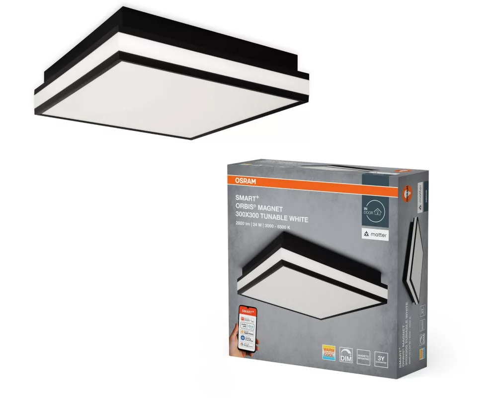 OSRAM Deckenleuchte SMART+ Orbis Magnet 30 x 30 cm, TW