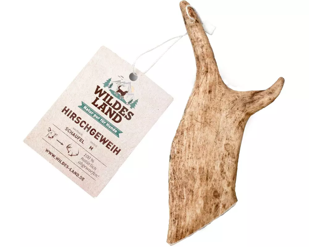 Wildes Land Kausnack Hirschgeweih Schaufel M
