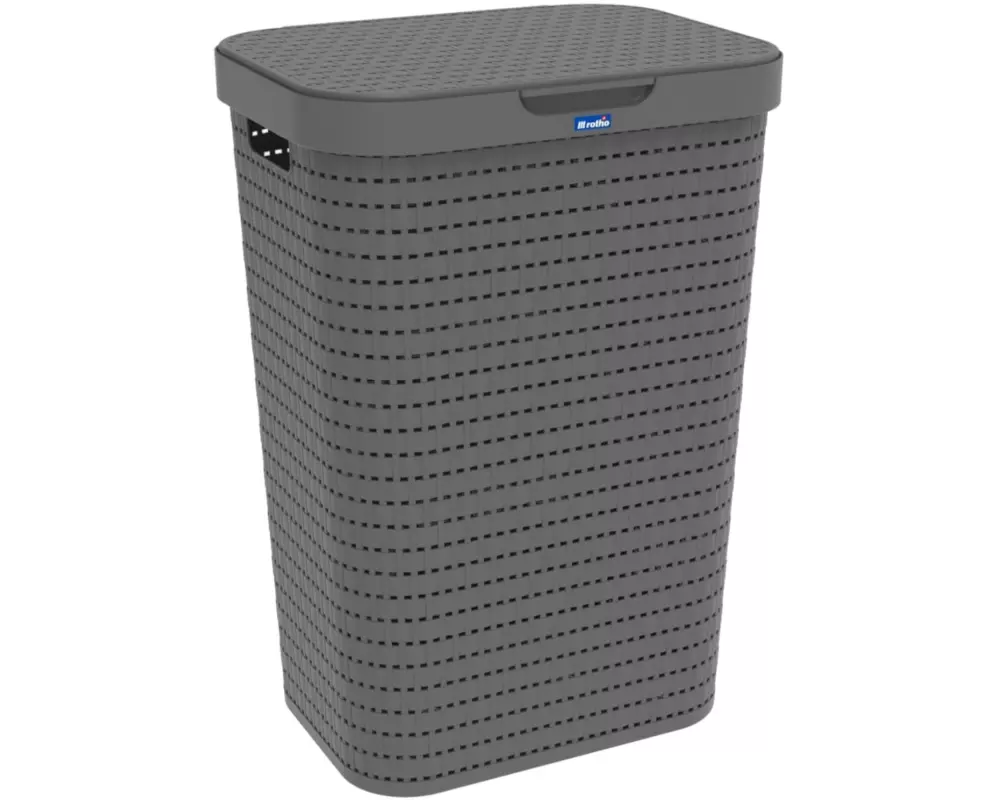 Rotho Wäschesammler Country 55 l, Anthrazit