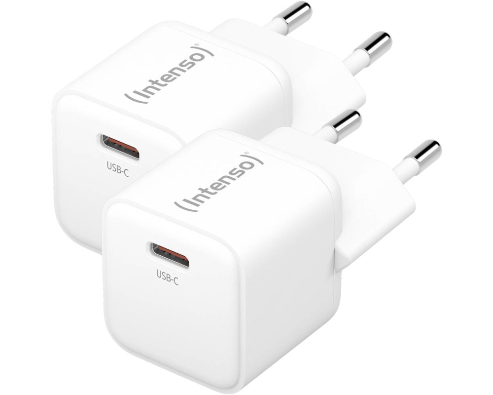 INTENSO Power Charger 30W GaN white 7803032 1 x USB-C each Double Pack