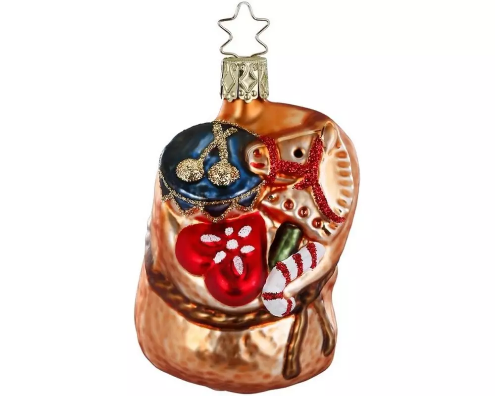 Inge Glas Manufaktur Weihnachtskugel Geschenksack Mehrfarbig