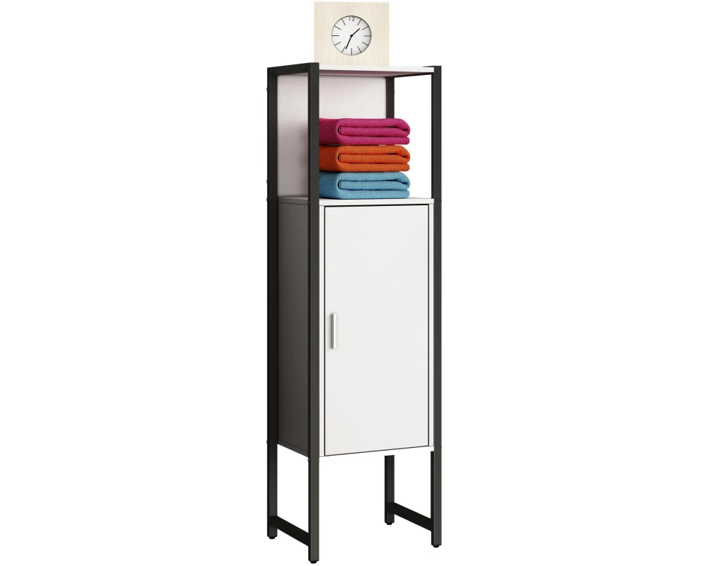 VCM Badezimmerregal Edino 33 x 114 cm, Weiss