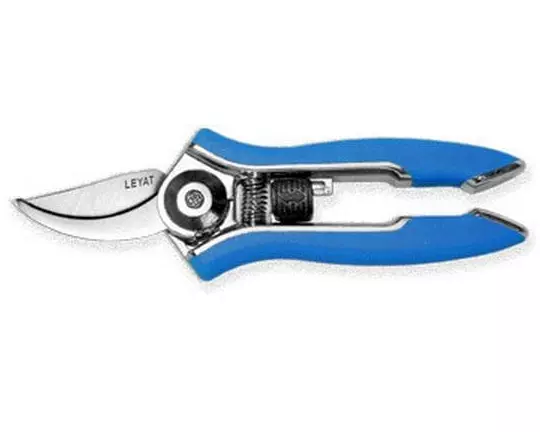 Samen Mauser Gartenschere Happy Line LEYAT mit gebogener Klinge, blau