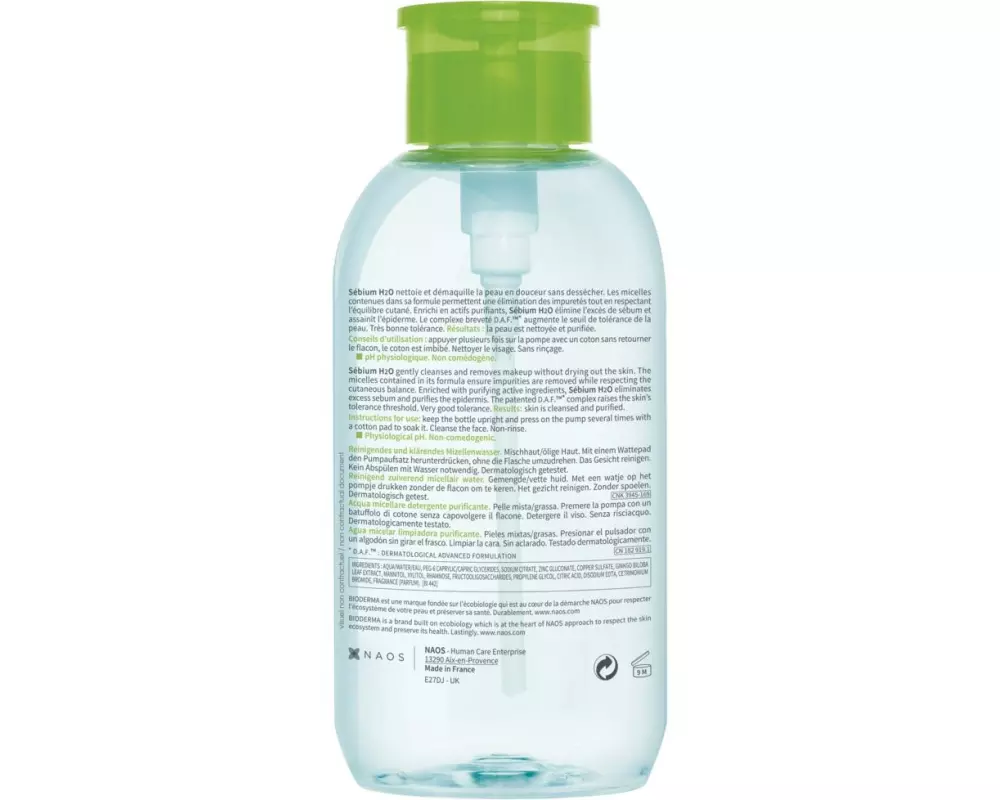 bioderma Mizellenwasser Sebium H2O 500 ml 500 ml