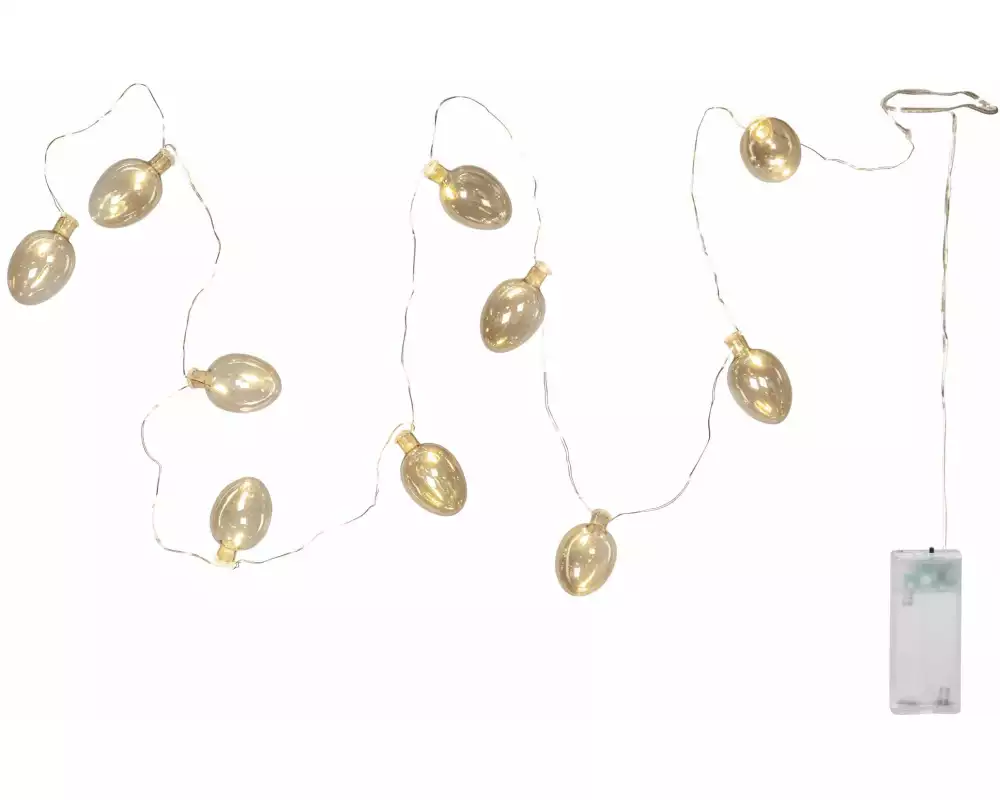 Star Trading Lichterkette Shimmer, 10 LEDs, 1.35 m, Beige