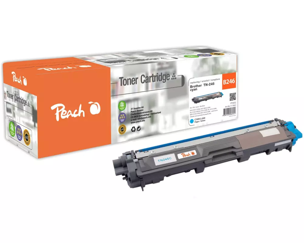 Peach Toner Brother TN-246C Cyan