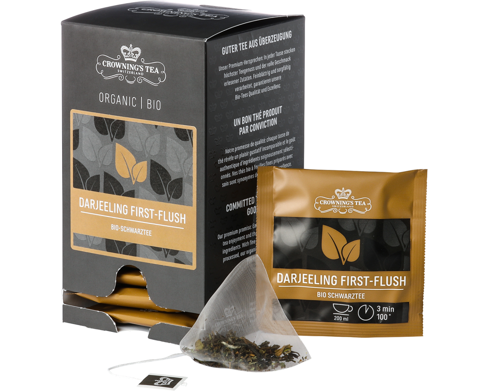 CROWNING'S Bio Darjeeling First-Flush 105545 Pyramide 2g, 15 Stk.