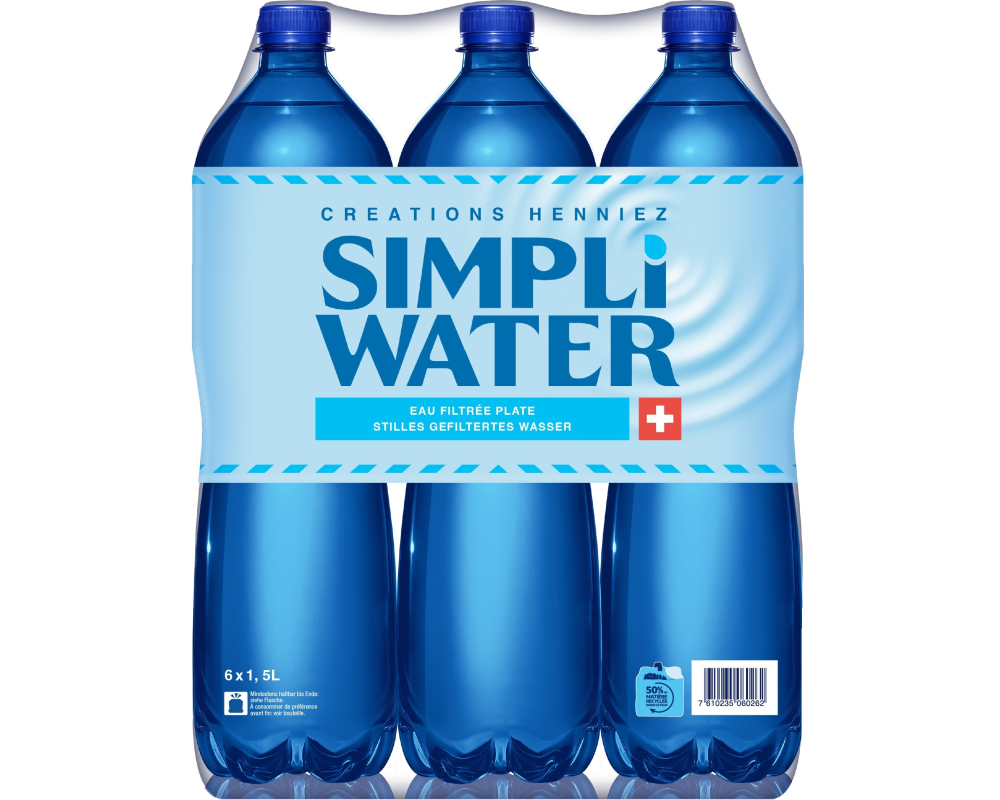 SIMPLI WATER gefiltert, ohne Kohlensäure 14505582 150 cl, 6 Stk.