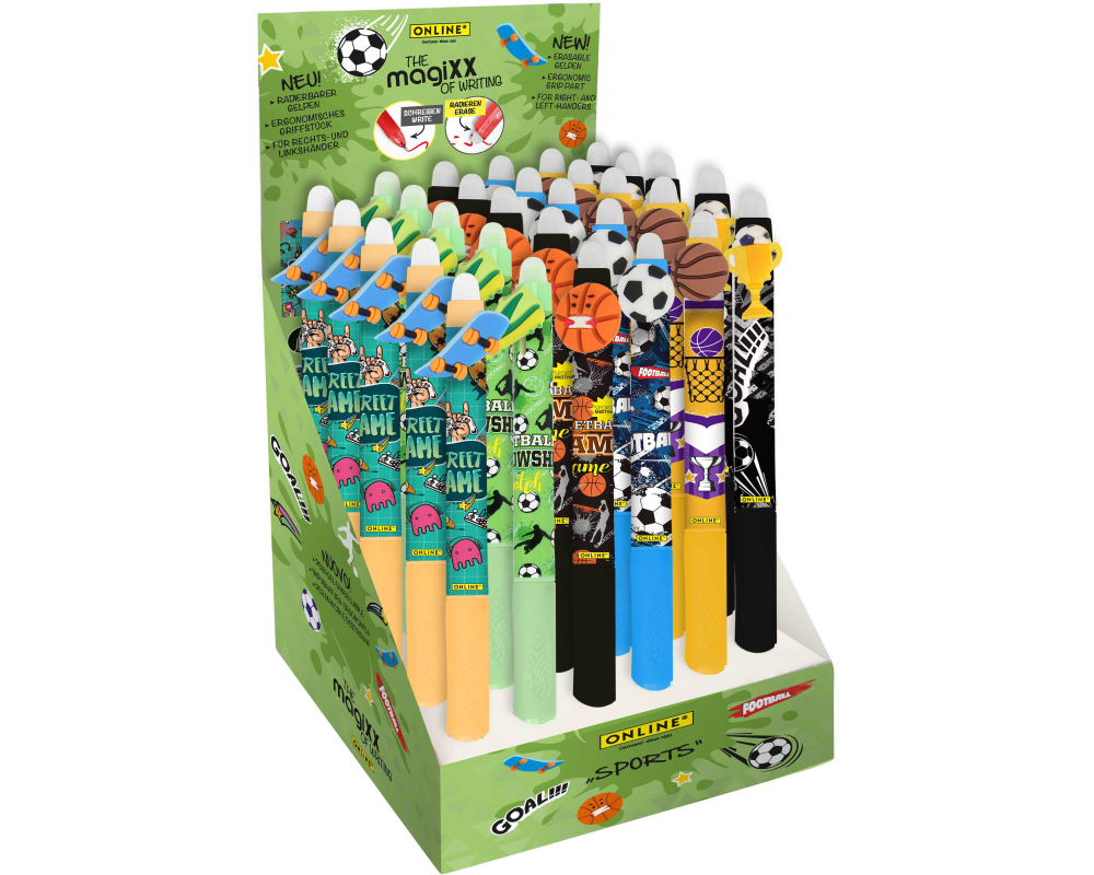 ONLINE Gelschreiber magiXX Fun Sports 35388/30 Display, assortiert 30 Stück