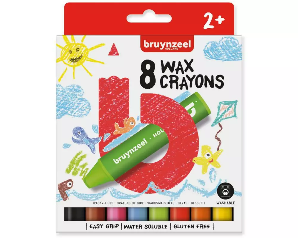 Bruynzeel Wachsmalstifte 8er-Set, Mehrfarbig