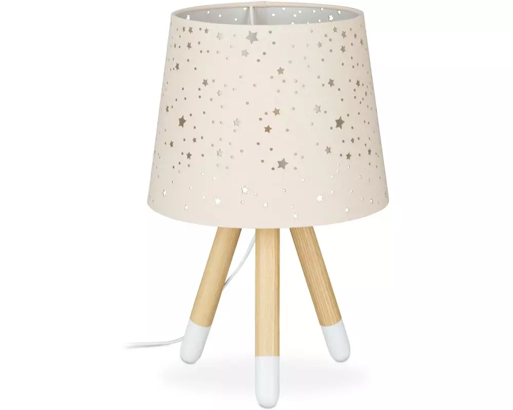 relaxdays Tischlampe Sterne Hellbraun
