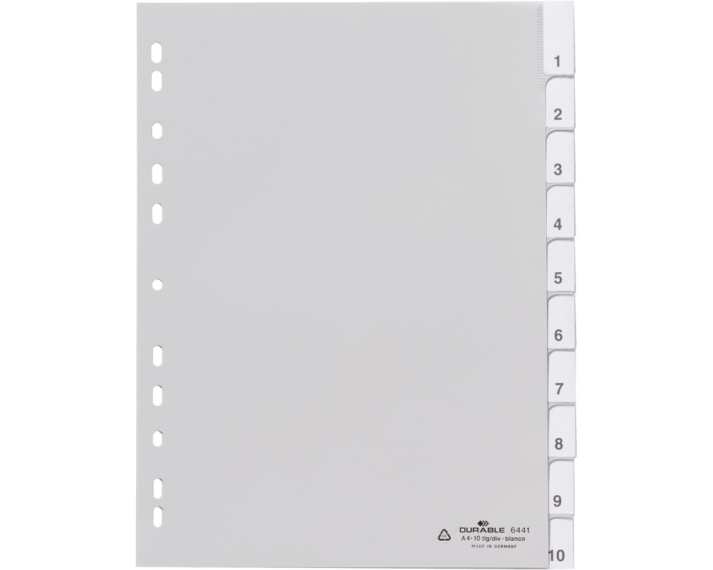 DURABLE Register PP A4 644110 grau 10-teilig