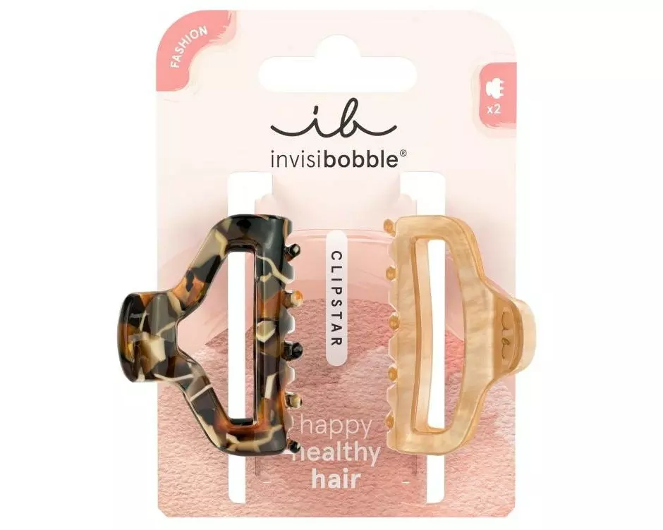Invisibobble Haarklemme Invisibobble Clipstar M, Golden Roar 2 Stück