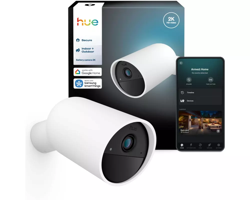 Philips Hue Secure Kamera 2k Akku weiss
