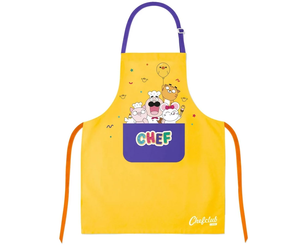 Chefclub Kochschürze mit Fronttasche Gelb