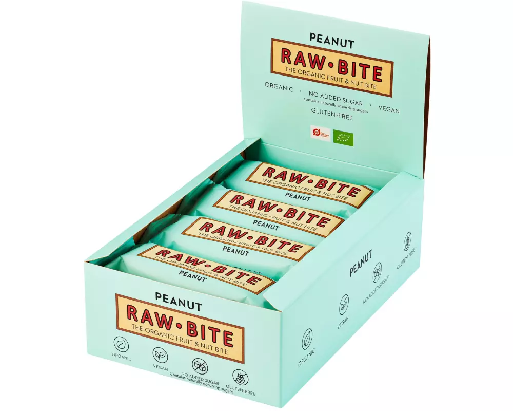 Rawbite Riegel Bio Rohkost Erdnuss 12 x 50 g