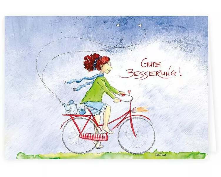 Doppelkarte. Glücksbotschaften / Gute Besserung / Quer