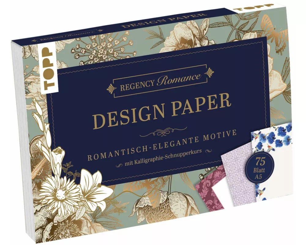 Regency Romance Design Paper Block A5