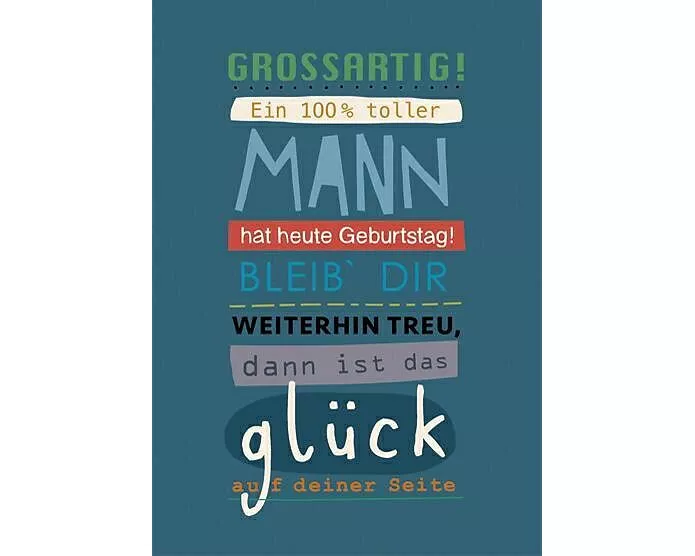 Doppelkarte. Zum Geburtstag (Schrift)