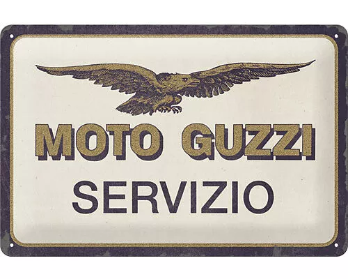 Blechschild. Moto Guzzi / Servizio