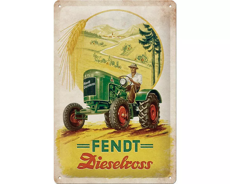 Blechschild. Fendt / Dieselross