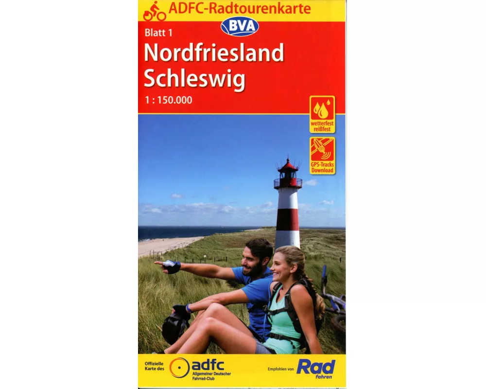 BVA ADFC Radtourenkarte Nordfriesland /Schleswig 1:150.000