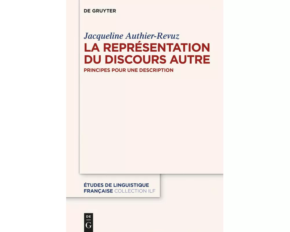 La Représentation du Discours Autre