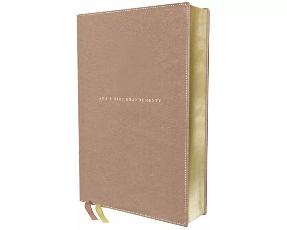NBLA, Santa Biblia, Ama a Dios Grandemente, Interior a cuatro colores Leathersoft, Oro Rosa, Comfort Print