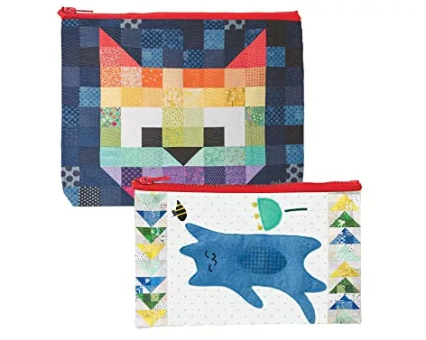 Patchwork Cats Eco Pouch Set