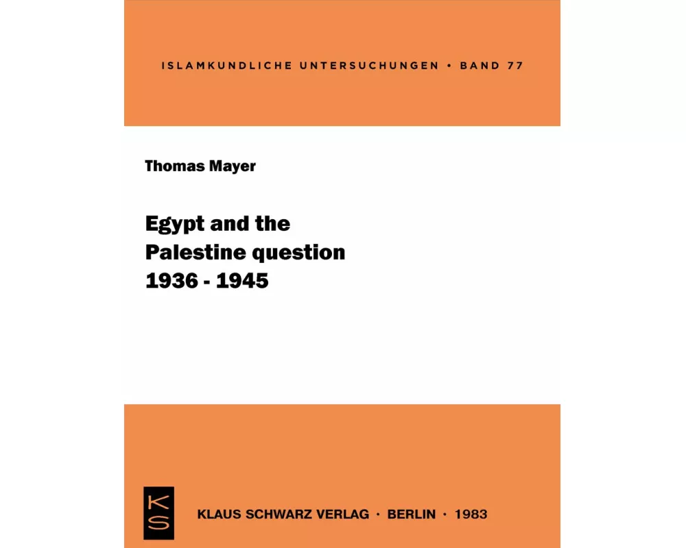 Egypt and the Palestine question (1936-1945)