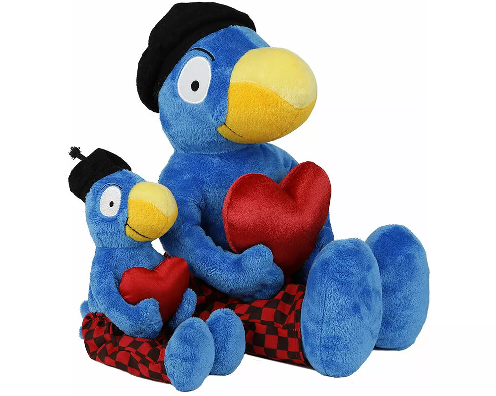 Globi Plüsch mit Herz gross, Jubi, 45cm