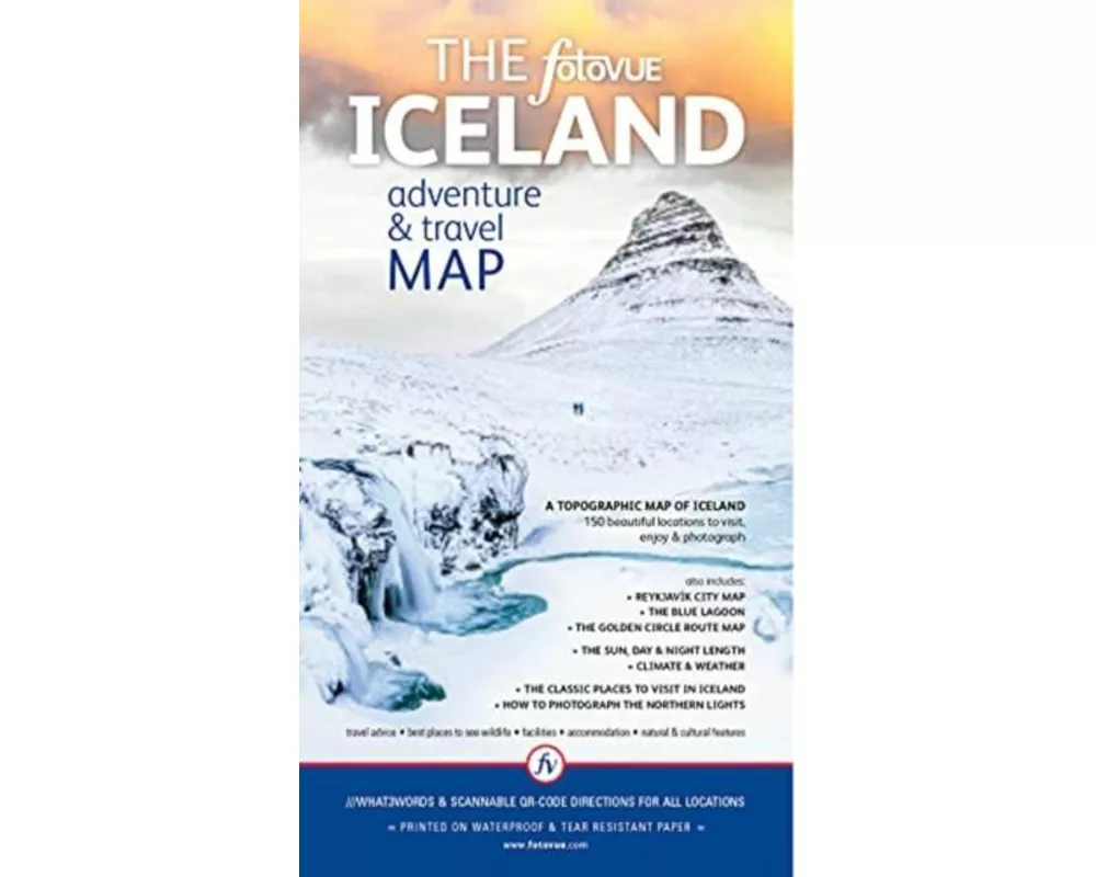 The fotoVUE Iceland Adventure and Travel Map