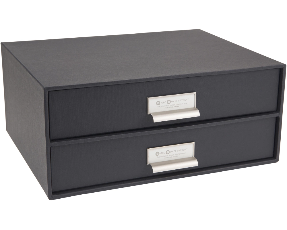 BIGSO BOX OF SWEDEN Schubladenbox Birger 15752000 2 Schubladen, dunkelgrau