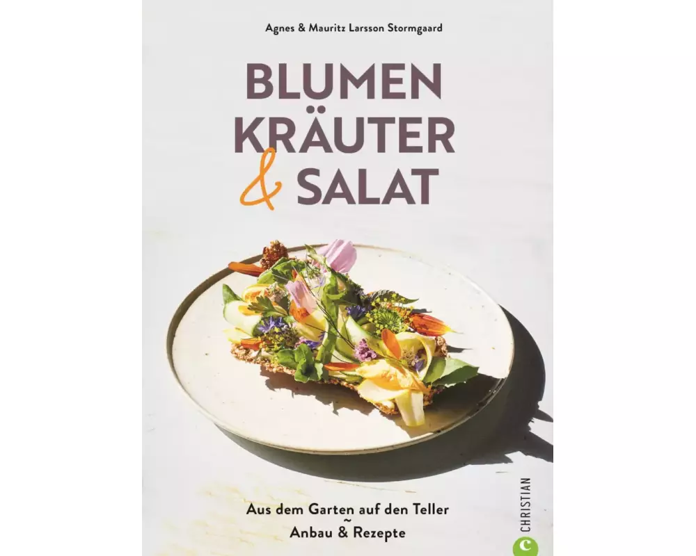 Blumen, Kräuter und Salat