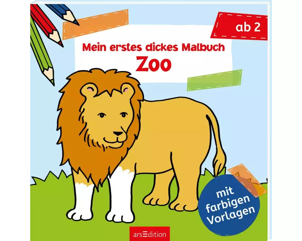 Mein erstes dickes Malbuch ab 2 – Zoo